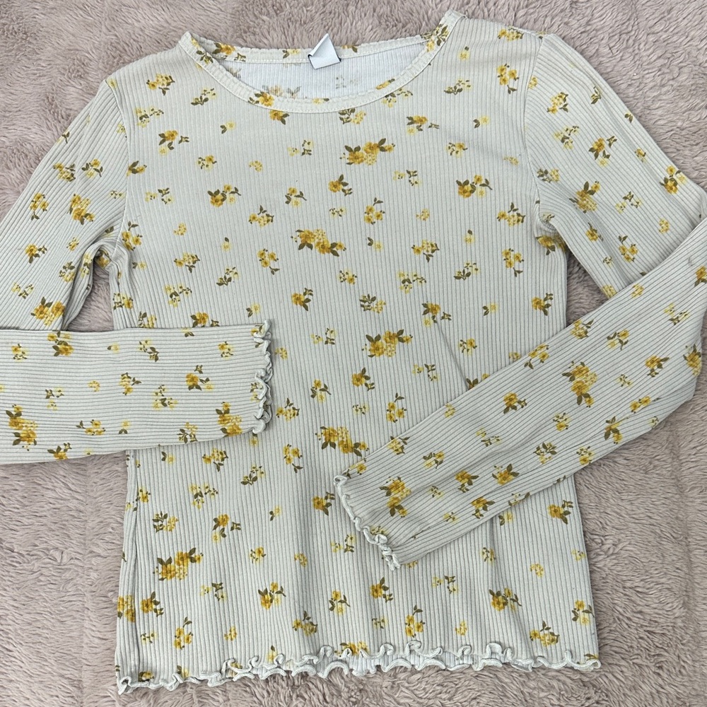Girls Floral Long Sleeve